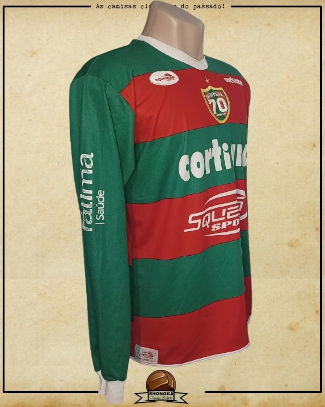 CAMISA SEPTUAGENÁRIO DO BRASIL DE FARROUPILHA 2009 (USADA EM JOGO)