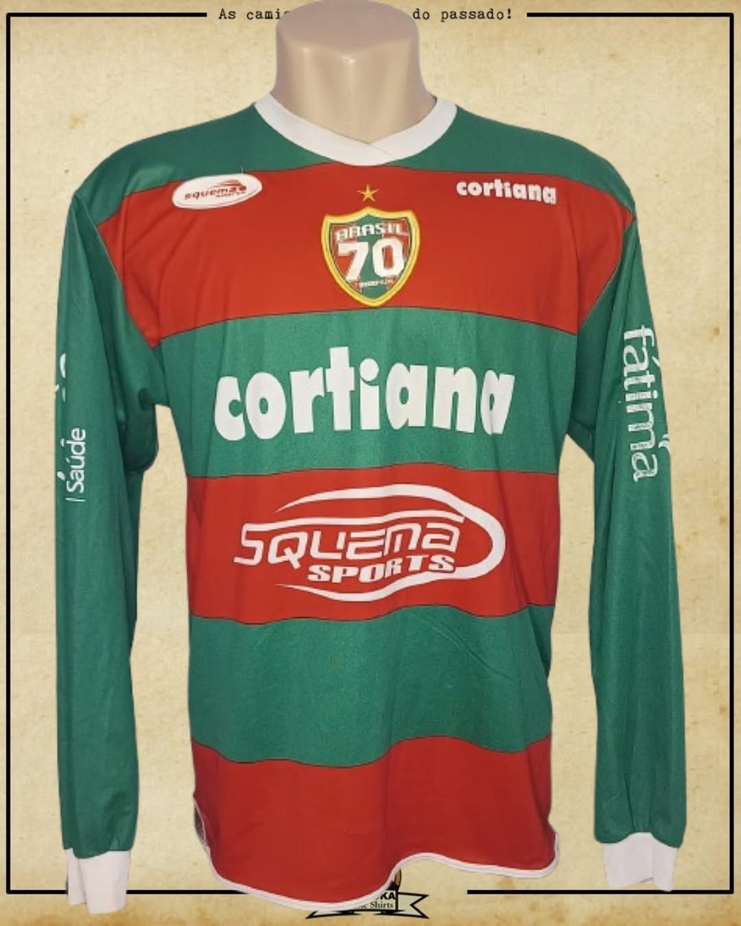 CAMISA SEPTUAGENÁRIO DO BRASIL DE FARROUPILHA 2009 (USADA EM JOGO)